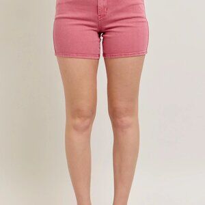 Hazel Blues® | Judy Blue Pink Back Pkt Embroidery Shorts